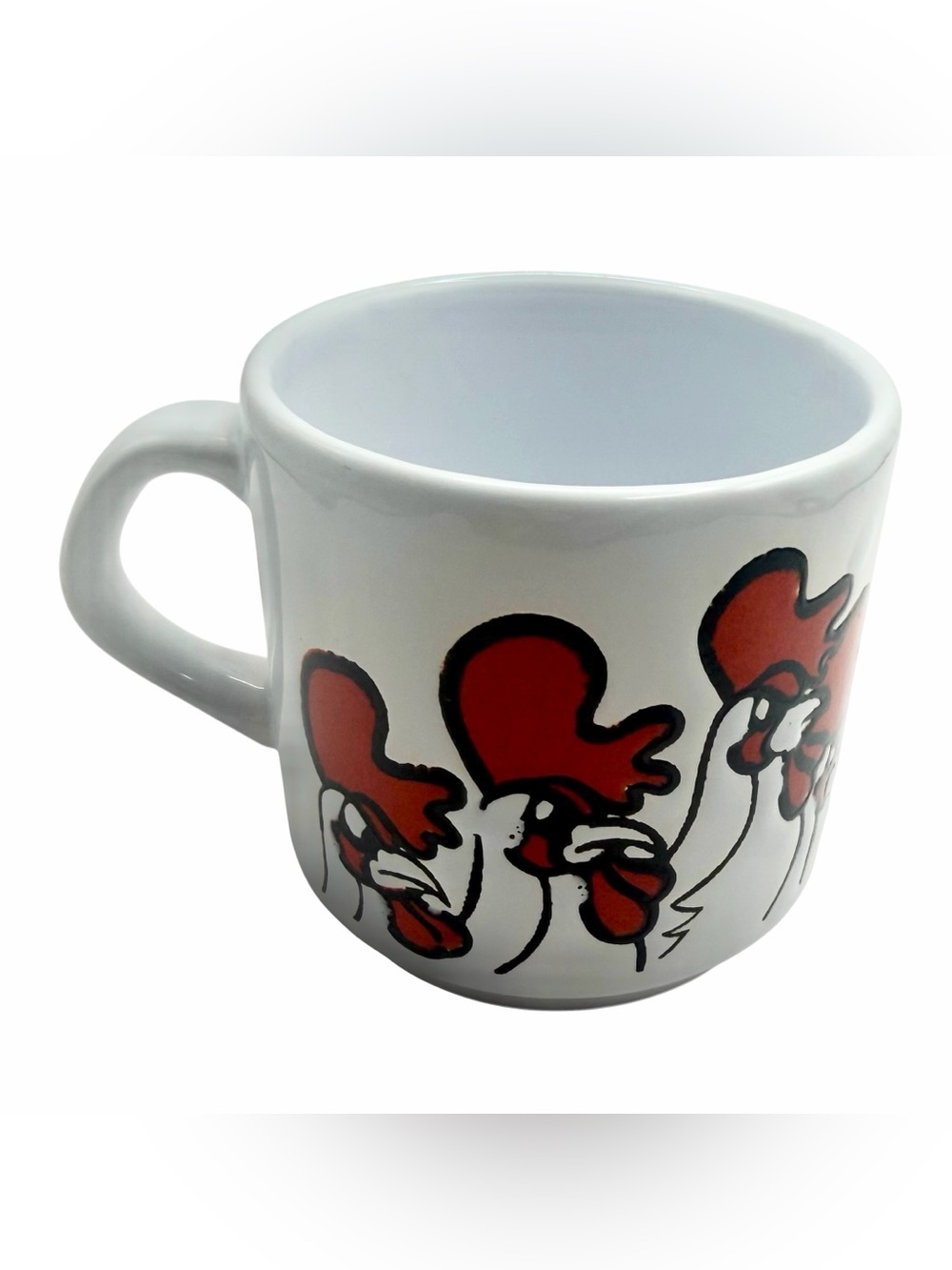 Vintage 1970’s Mid-Century Retro, Rooster Hen Chicken Mug, Made in Spain